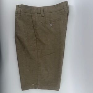 ONeill Mens Standard Fit Hybrid Shorts Khaki Tan Slub Texture Size 30